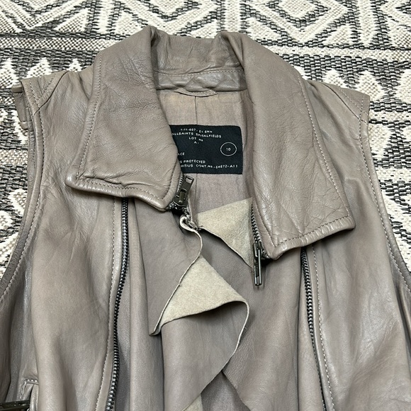 ALLSAINTS Spitafields Leather Vest - Picture 3 of 6